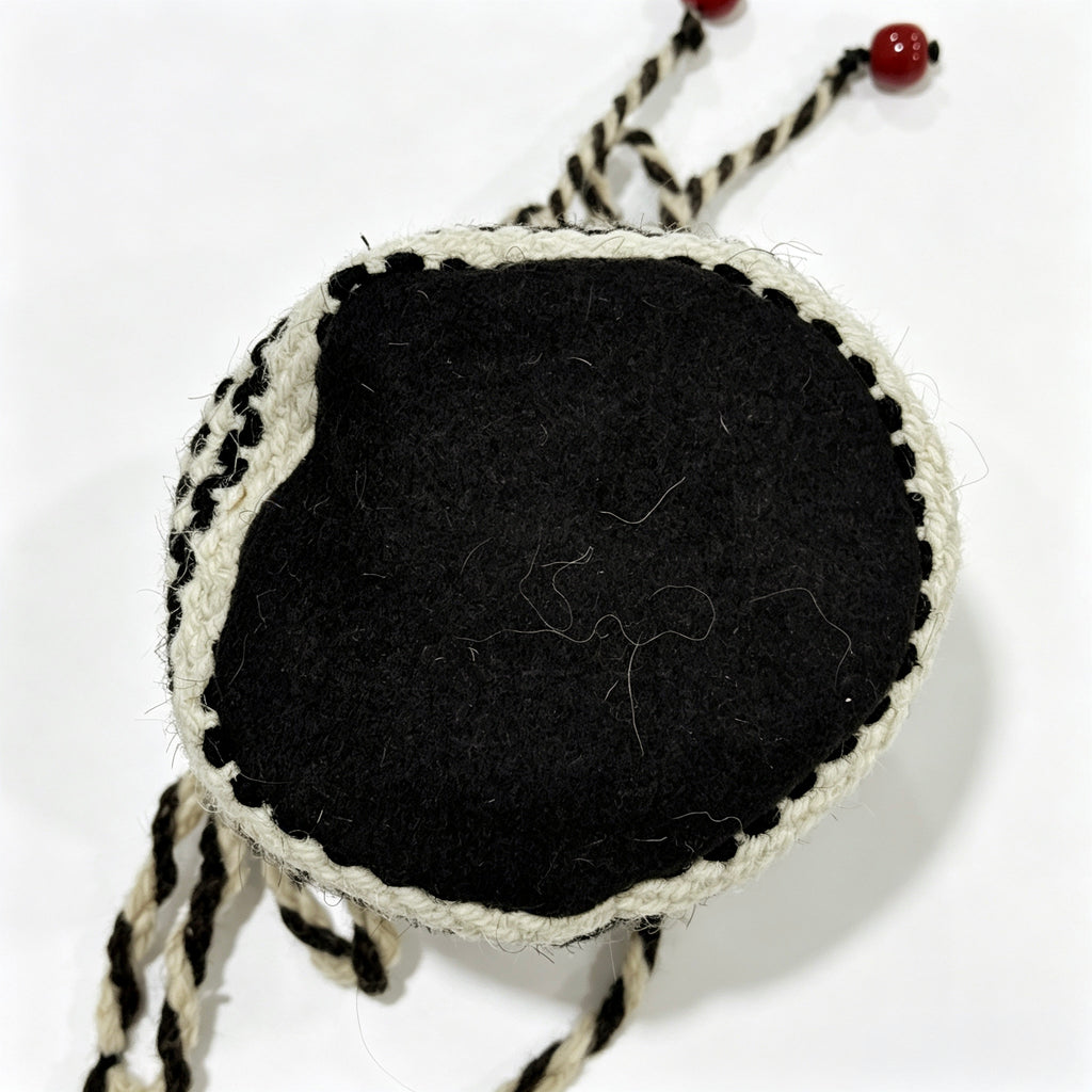 Monochrome Cord Mini Bucket Bag