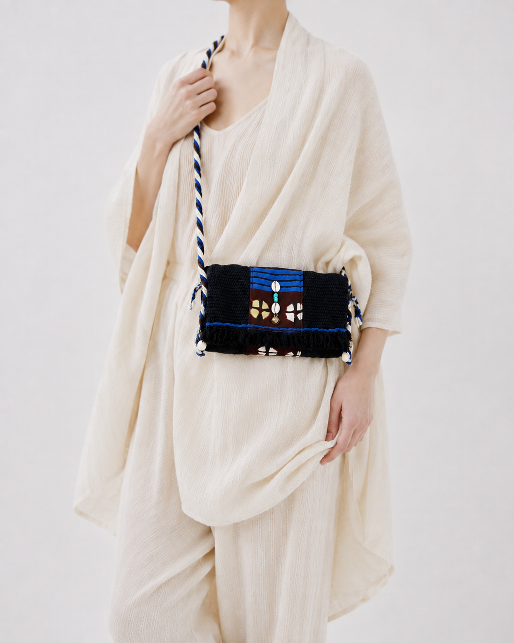 Ridge Sky Crossbody — Handwoven Wool