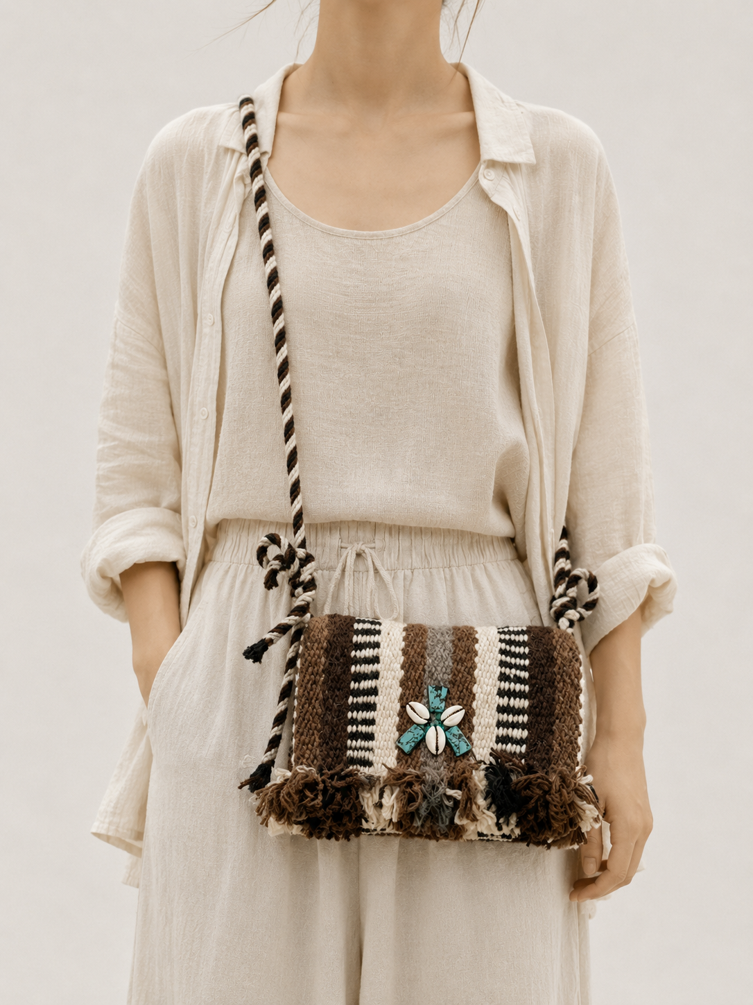 Storm Crossbody — Handwoven Wool